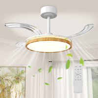 Deckenventilator LED Beleuchtung einziehbare Flügel Ventilator Lampe