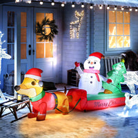 Aufblasbarer Schneemann 310cm LED Beleuchtung Weihnachtsdekoration