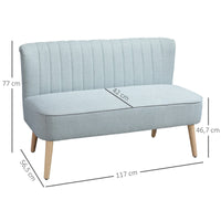 Sofa 2-Sitzer Couch Stoffsofa Polstersofa Loungesofa 117cm