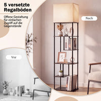 172cm Stehleuchte Regal E27 Standleuchte Bücherregal Stehlampe Ablage