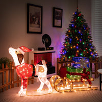 LED Hund Schlitten Geschenkboxen Weihnachtsdekoration Beleuchtung Dekoration