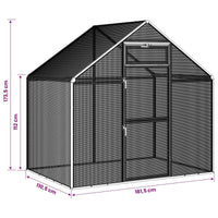 Voliere Vogelkäfig Vogelhaus 181x110x173cm Außenvoliere