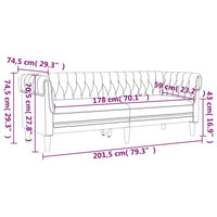 Sofa Polstersofa Wohnzimmercouch Couch Wohnzimmer 201x74x74cm