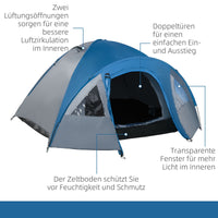 Campingzelt Kuppelzelt Iglu Doppelwandig Familienzelt Zelt