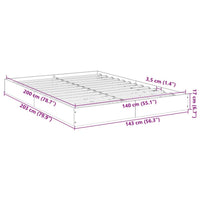 Bettgestell Doppelbett 140x200cm Bettrahmen Lattenrost Bett