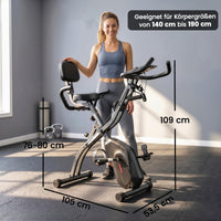 Heimtrainer Fahrrad Klappbar Liegeergometer Gym