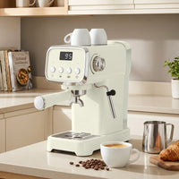 Siebträgermaschine Espressomaschine Milchaufschäumer 1350W Kaffeemaschine