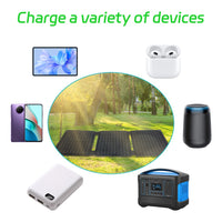 30W Solarpanel Solarladegerät USB-C USB-A Powerbank Camping