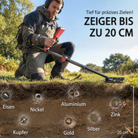 Metalldetektor Faltbar Metallsuchgerät Metallsuche Detektor Suchgerät Wasserfest
