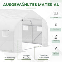 Tunnelgewächshaus 445x300x205cm Foliengewächshaus Treibhaus