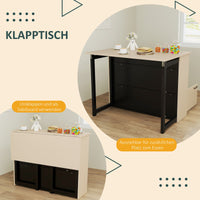 Bartisch Barhocker Set 3-teilig Klappbar Bistrotisch Stehtisch Theke