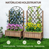 2er Set Hochbeet Pflanzkasten Rankgitter Spalier Pflanzkübel