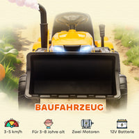 Elektro Bagger Aufsitzbagger Frontschaufel Anhänger Kinderfahrzeug