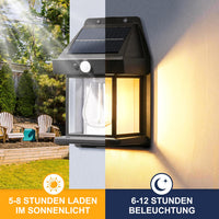 2x LED Solarlampen Außen Bewegungsmelder Wandleuchten Garten IP65