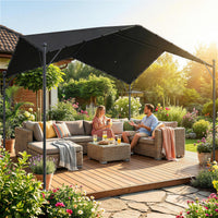 Pergola Pavillon 3x3m Satteldach Wasserabweisend UV-Schutz Gartenpavillon