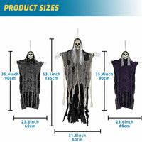 Halloween Skelett Geist 3er Set Geister Deko Gruselig Dekoration