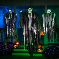 Halloween Skelett Geist 3er Set Geister Deko Gruselig Dekoration