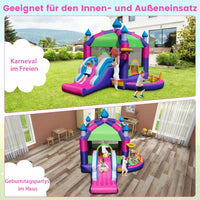 Hüpfburg Aufblasbar Sonnendach Rutsche Springburg Kinder Spielburg