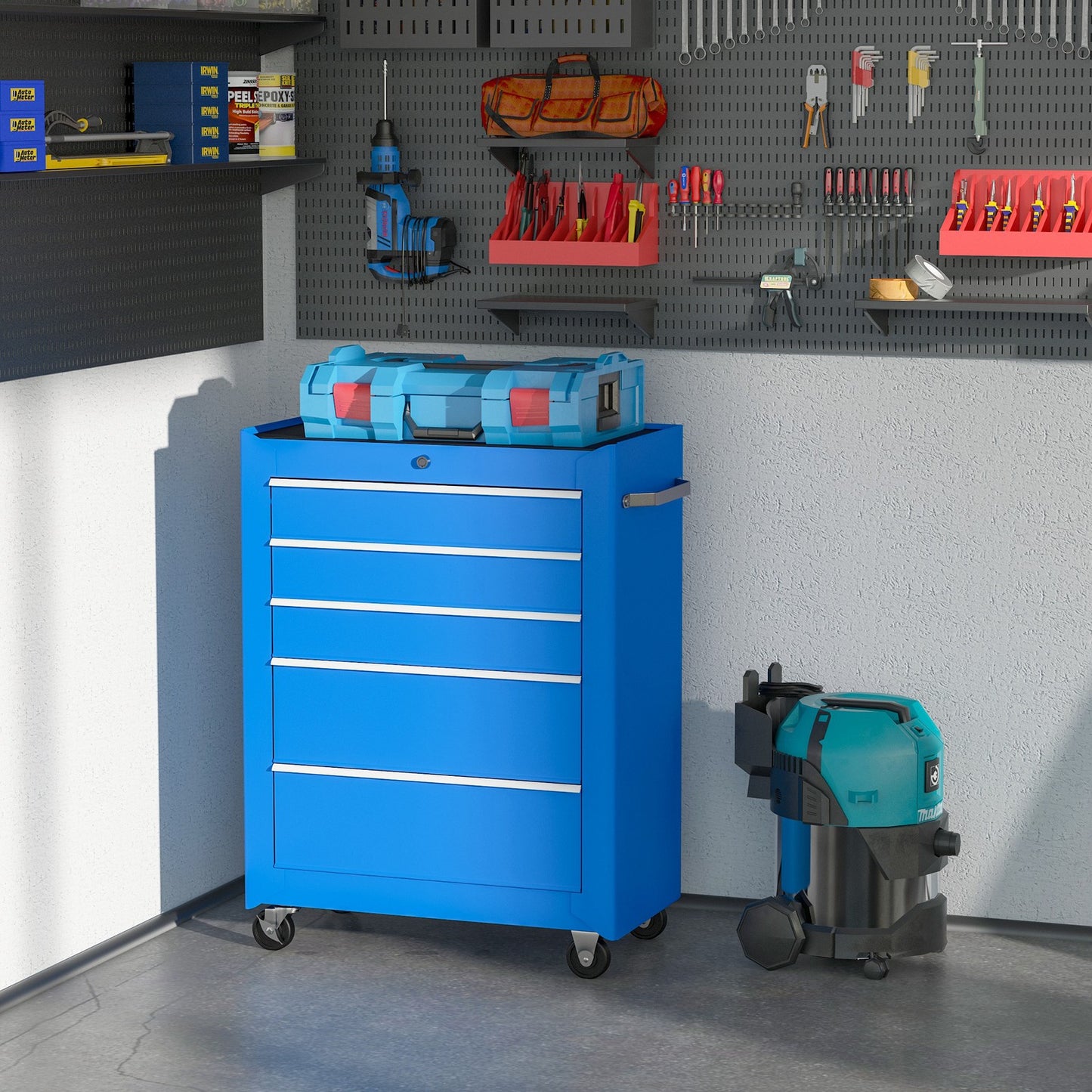 Werkstattwagen Bewegbar Stahl 61x33x82cm Wagen Werkstatt