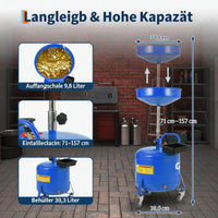Ölauffangwagen 30L Ölablassgerät Höhenverstellbar 70-157cm Auffangbehälter