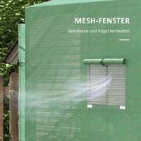Gewächshaus Foliengewächshaus 200x80x200cm Treibhaus Frühbeet