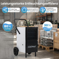 90L Luftentfeuchter Gewerblich Bautrockner 200m² Entfeuchter Luft