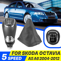 5 Gang Schaltknauf Schaltmanschette Schalthebel Octavia 2004-2012
