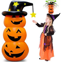 XXL Aufblasbarer LED Kürbis 140cm  Beleuchtung Halloween Dekoration Garten