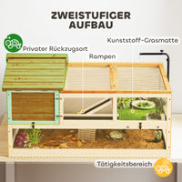 Schildkrötenhaus Holzgehege Zweistöckig Schildkrötengehege Lampenhalter