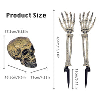 Halloween Totenkopf Skelett Schädel Skeletthände Deko Partyzubehör