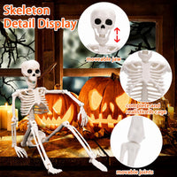 Halloween Skelett 5 Figuren Spinnen Dekoration Spinnennetz Deko