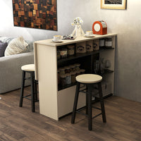 Bartisch Barhocker Set 3-teilig Klappbar Bistrotisch Stehtisch Theke