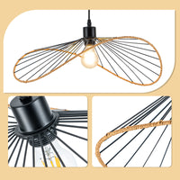 Pendelleuchte Schwarz Metall Vintage Deckenlampe Hängeleuchte Esstisch