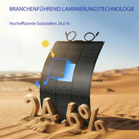 Solarpanel 100W 18V Tragbar Flexibel IP67 Solar