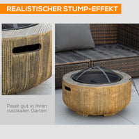 Feuerschale 61x61x39cm Feuerkorb Camping Gartenschale Feuer