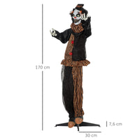 153cm Animatronic Halloween Horror Clown Gruselfigur Deko Sound Licht Effekte
