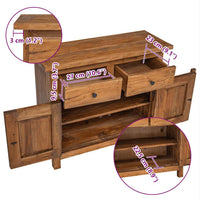 Antike Sideboard Handgefertigt 75x30x60cm Kommode Schubladen Möbel