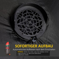 Aufblasbarer Weihnachtspinguin 155cm LED Beleuchtung Selbstaufblasend