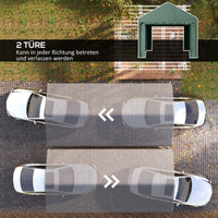 Carport 3x6 m Zeltgarage Rolltüren Seitenwände abnehmbar UV-Schutz