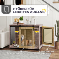 XL Hundekäfig Hundebox 98x60x78cm Hundemöbel Tierkäfig Stahl Haustiere