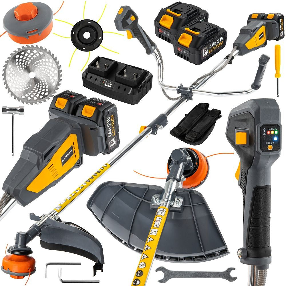 Akku Freischneider Motorsense Rasentrimmer Brushless 42V 2x4Ah 380mm
