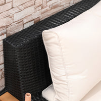 Polyrattan Gartenmöbel 4-teilig Sitzgruppe Lounge Schwarz Möbel