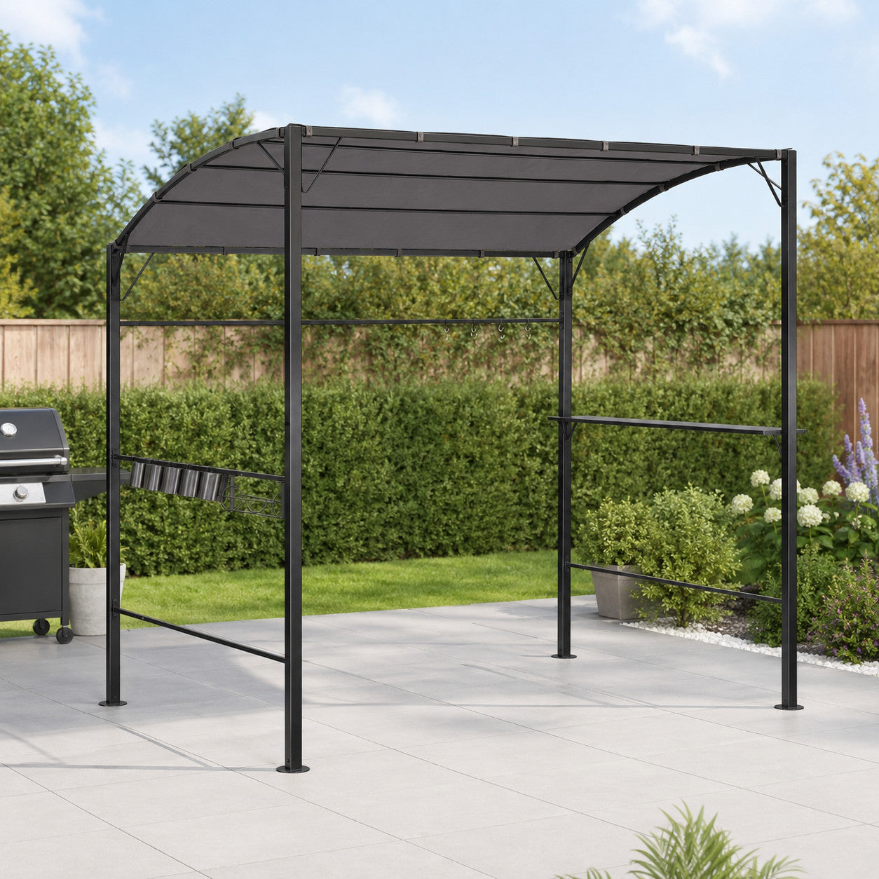 Grillpavillon 234x146x222cm Pavillon Garten Grillen