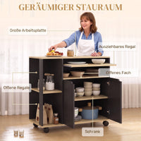 Küchenwagen Servierwagen Rollwagen Schrank Rollen 80x40x82cm Wagen