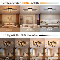 LED Deckenleuchte Dimmbar Holzleuchte Deckenlampe Beleuchtung Lampe