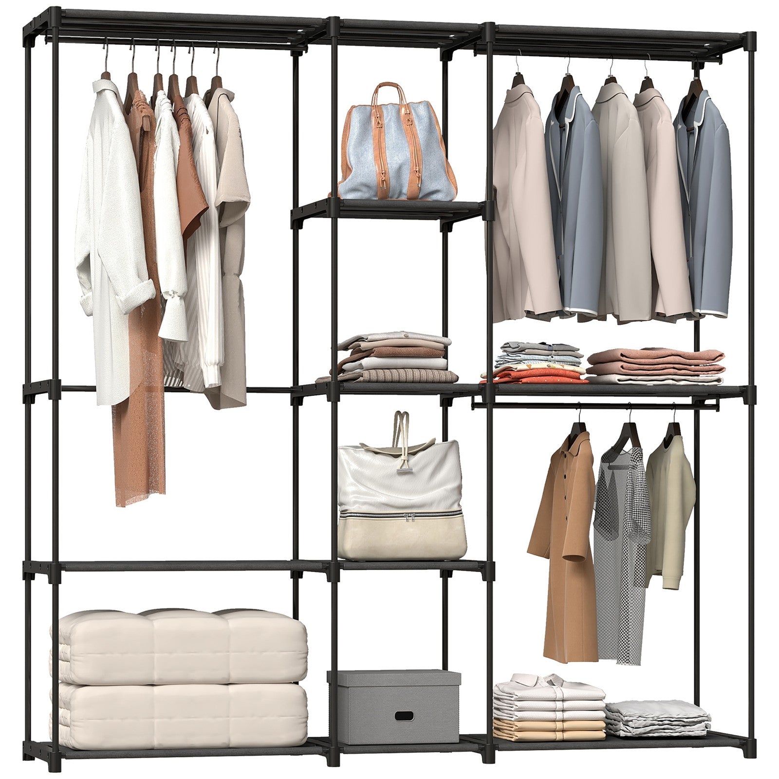 Kleiderschrank 182x43x185cm Offen Schrank Kleiderbügel
