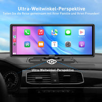 1026 Zoll 4K Wireless Carplay Android Auto Display Dashcam GPS Touchscreen