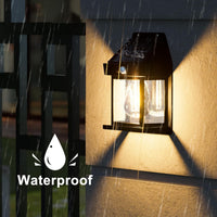 2x LED Solarlampen Außen Bewegungsmelder Wandleuchten Garten IP65
