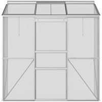 Anlehngewächshaus 192x68x196cm Polycarbonat Alu Schiebetür Dachfenster