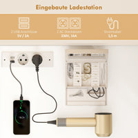 Schminktisch LED-Beleuchtung Spiegel Steckdose USB 118x78x135cm